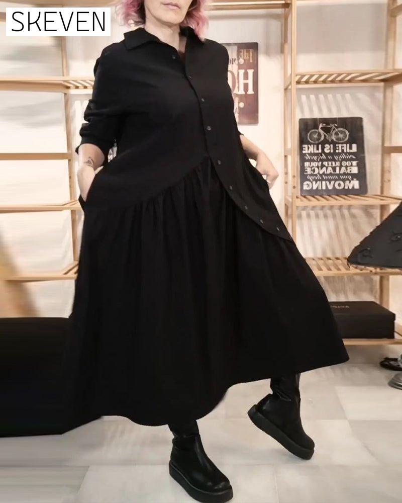 Robe trapèze décontractée et ample