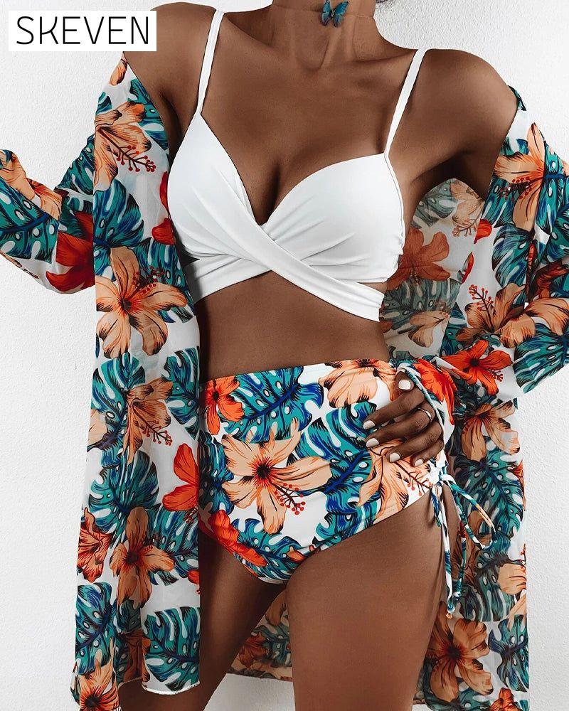 Floral Print Bikinis and Cover Up