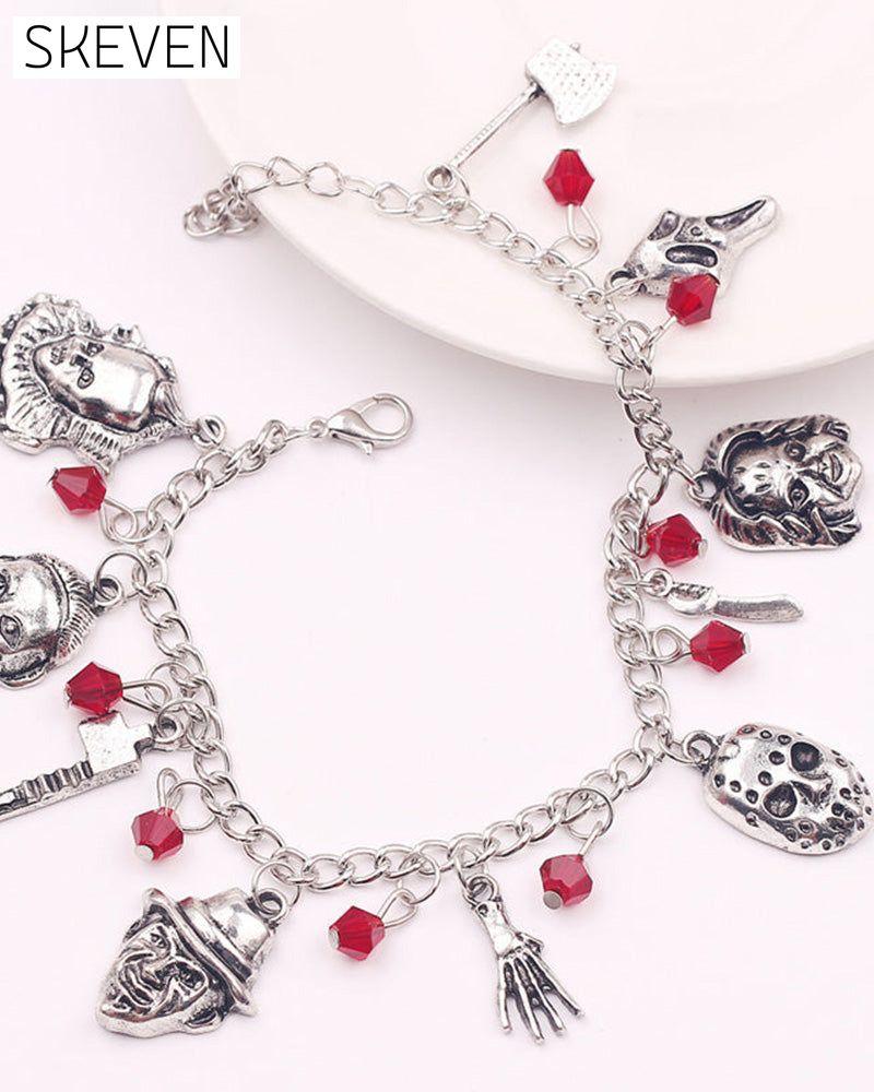 Halloween jason mask bracelet