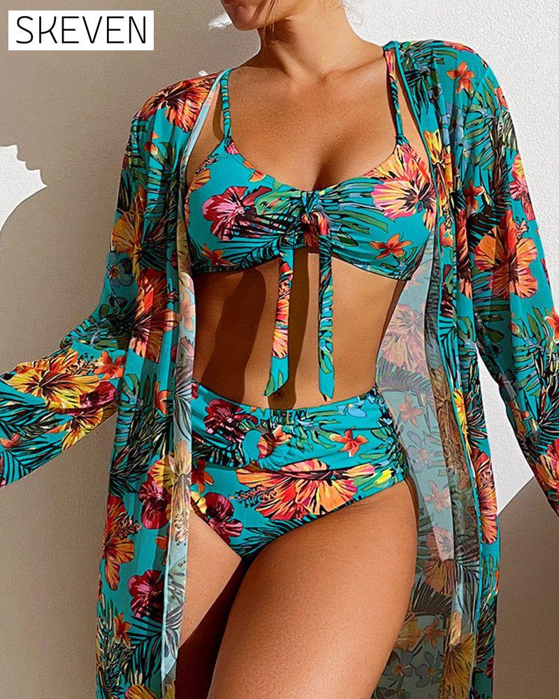 Floral Print Bikinis and Cover Up