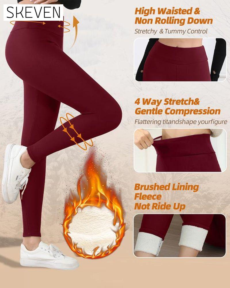 Warme, hochtaillierte und kuschelig gefütterte Leggings