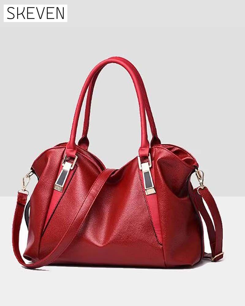 Sac à main en cuir souple grande capacité pour femme 