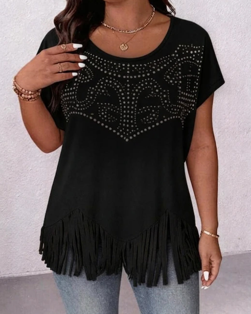 Tassel Design Detail T-Shirt