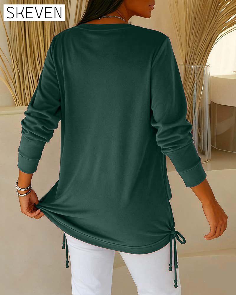 Sequin Contrast Color Faux Two-Piece Top