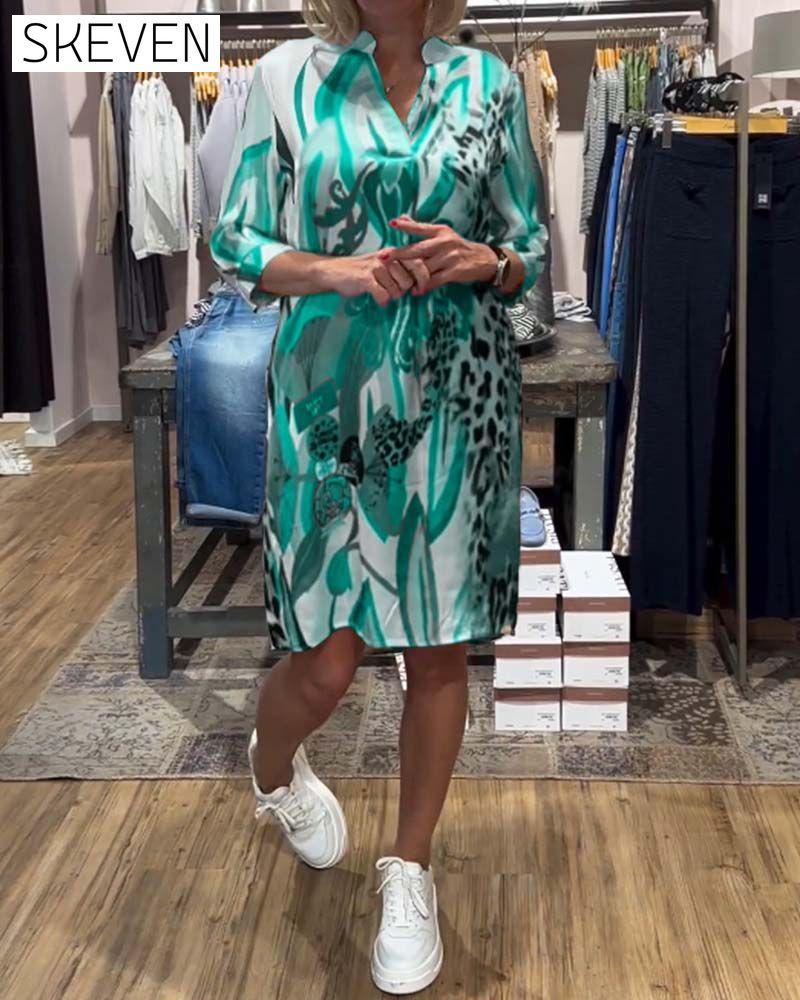 Women's daily casual color dress