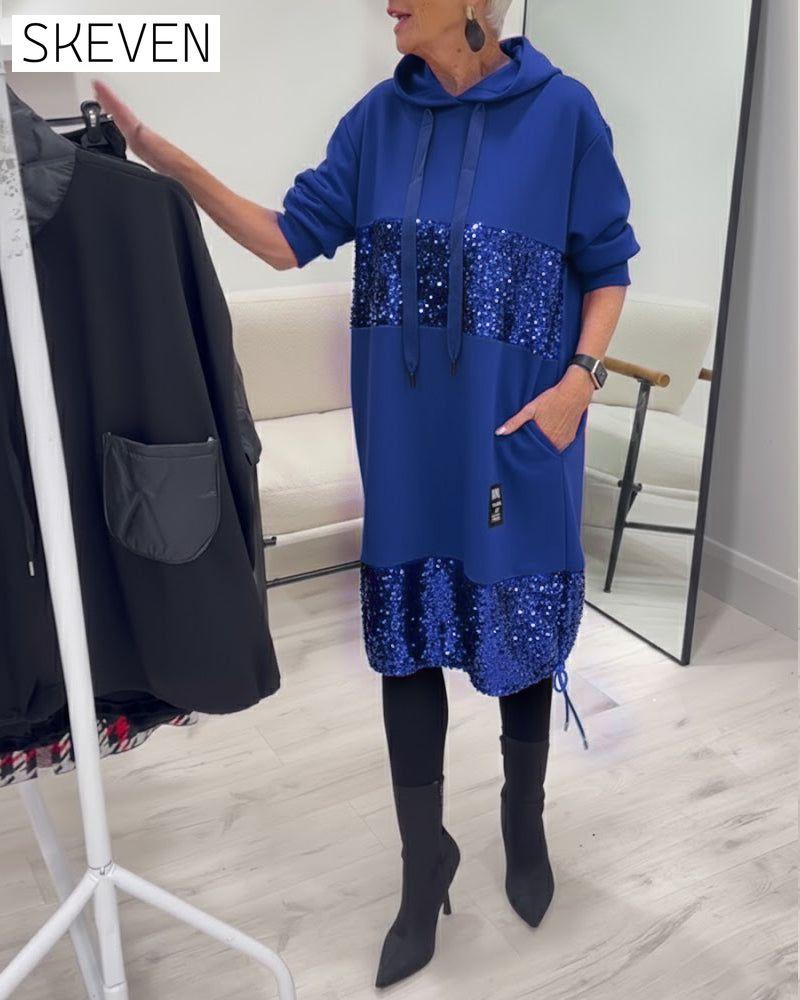 Hooded Fashion Patchwork Dress