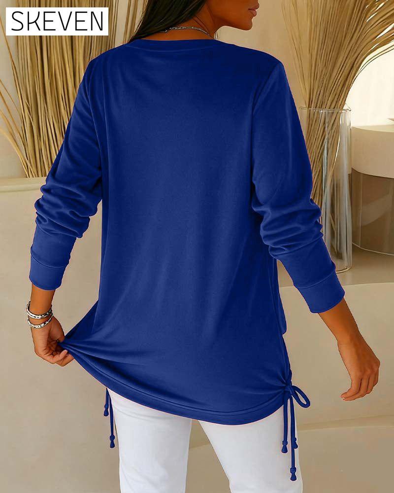 Sequin Contrast Color Faux Two-Piece Top