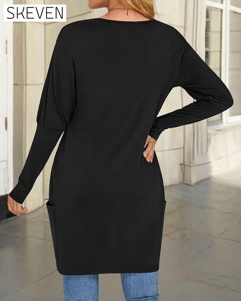 V-Neck Loose Casual Top