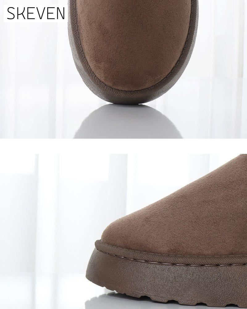 Thick-soled solid color snow boots