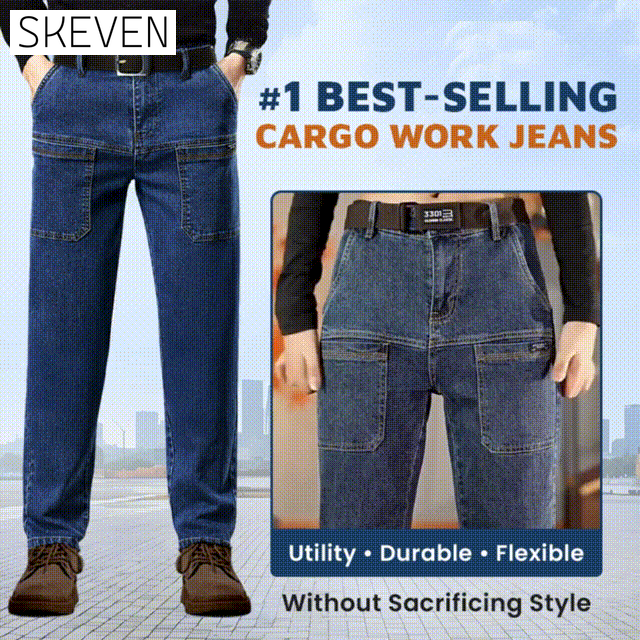 Jean cargo confortable multipoches et très résistant