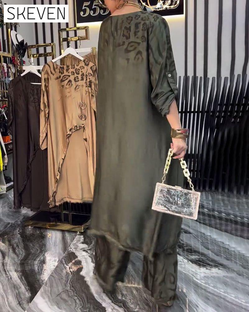 Temperamental Printed Irregular Suit