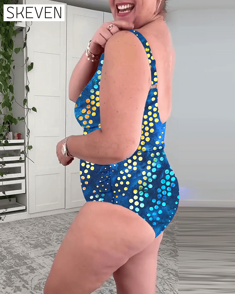 Hüftbadeanzug mit Polka-Dot-Print
