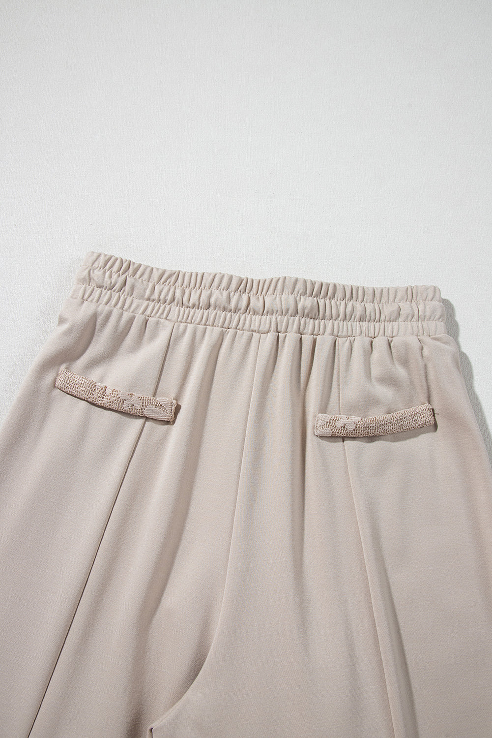 Blue Zone Planet |  Smoke Gray Boho Lace Patchwork Wide Leg High Waist Pants