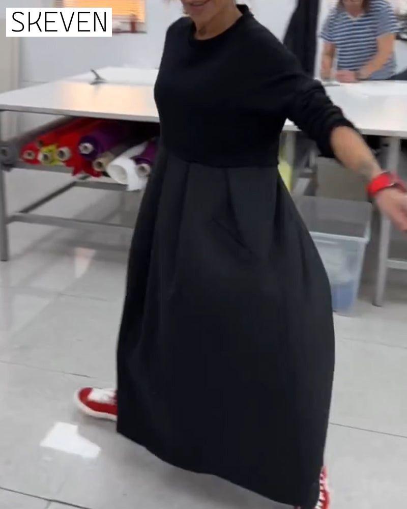Maxi Solid Color Casual Dress 2023 f/w casual dresses Clothes discount Dresses spring
