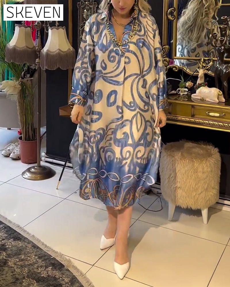 robe imprimée ample et élégante