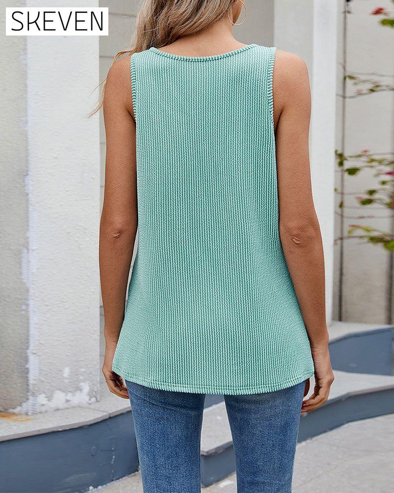 Modisches, einfarbiges Damen-Tanktop