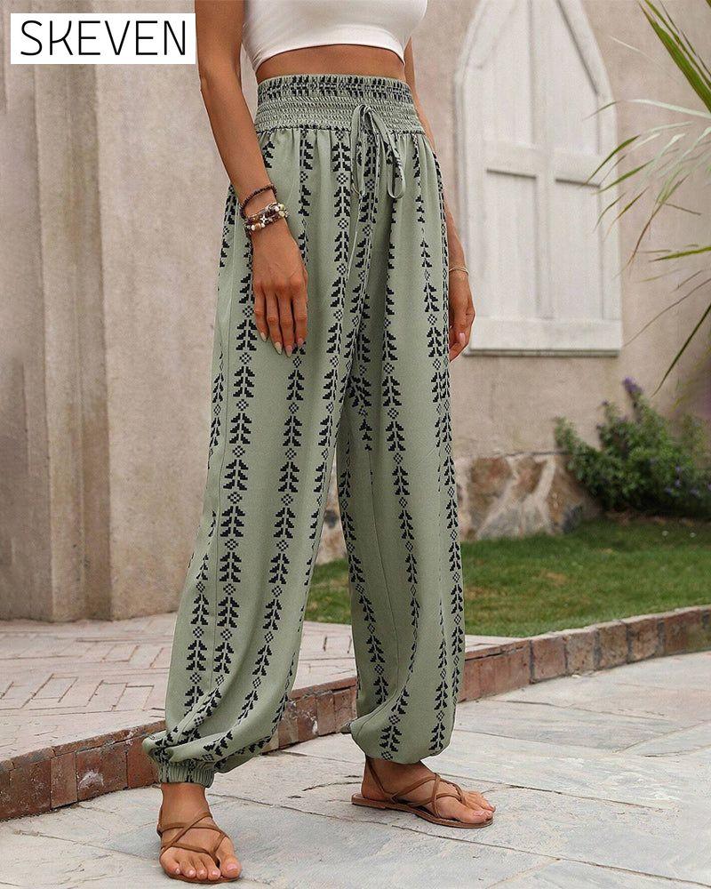 Geometric Print Casual Bloomers