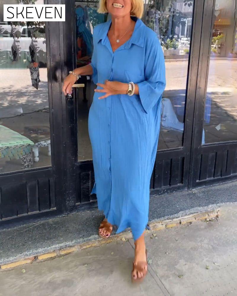 Kleid mit lockerem Schlitzrevers