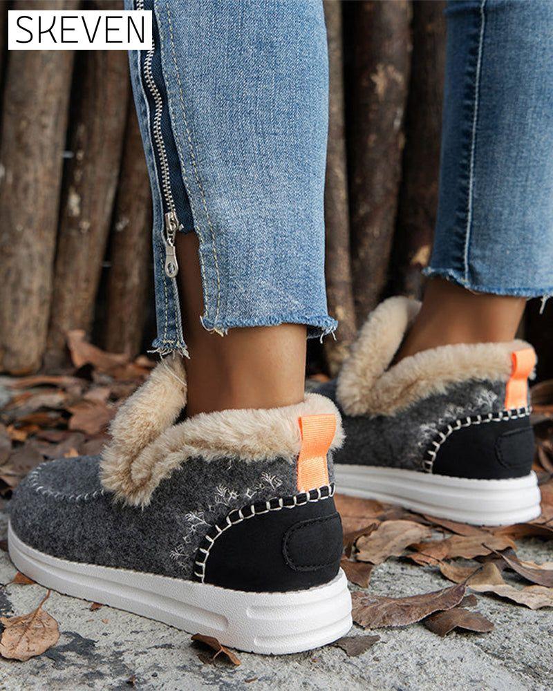 ❄️Damen-Winterstiefeletten aus rutschfestem, warmem Kunstfell