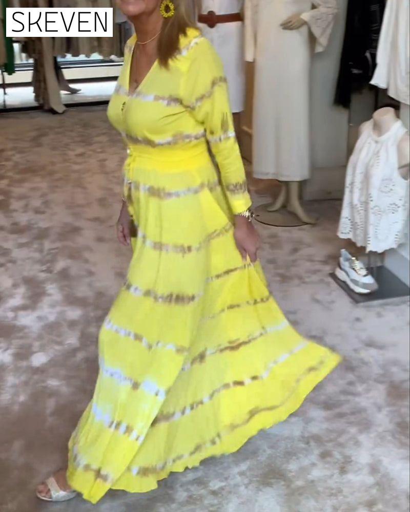 Elegantes langes Damenkleid für den Alltag