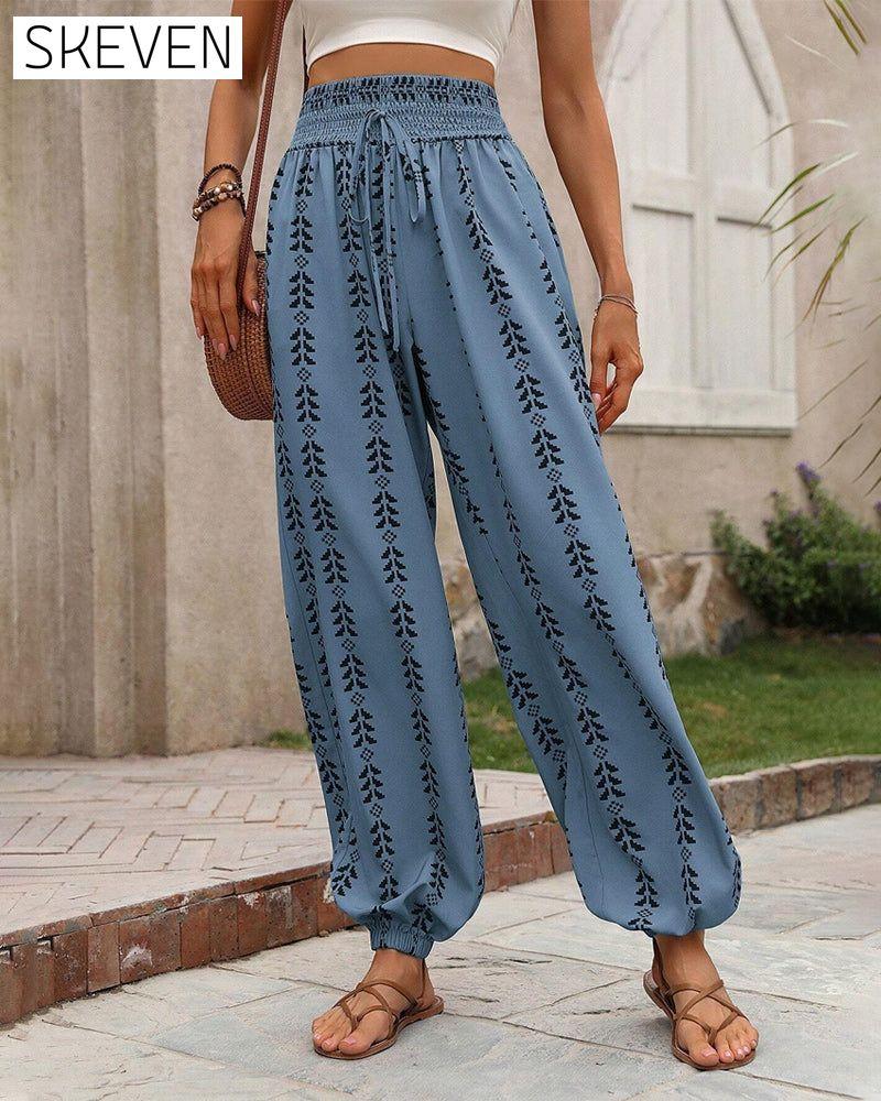 Geometric Print Casual Bloomers