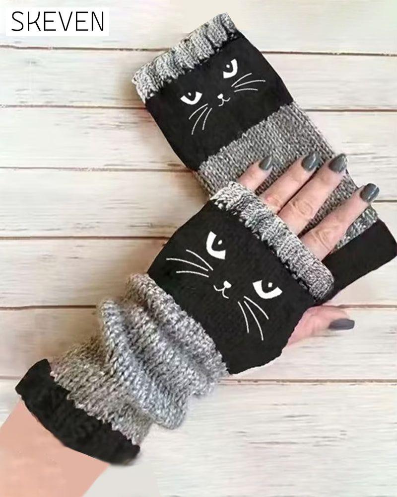 Fingerlose Katzenhandschuhe