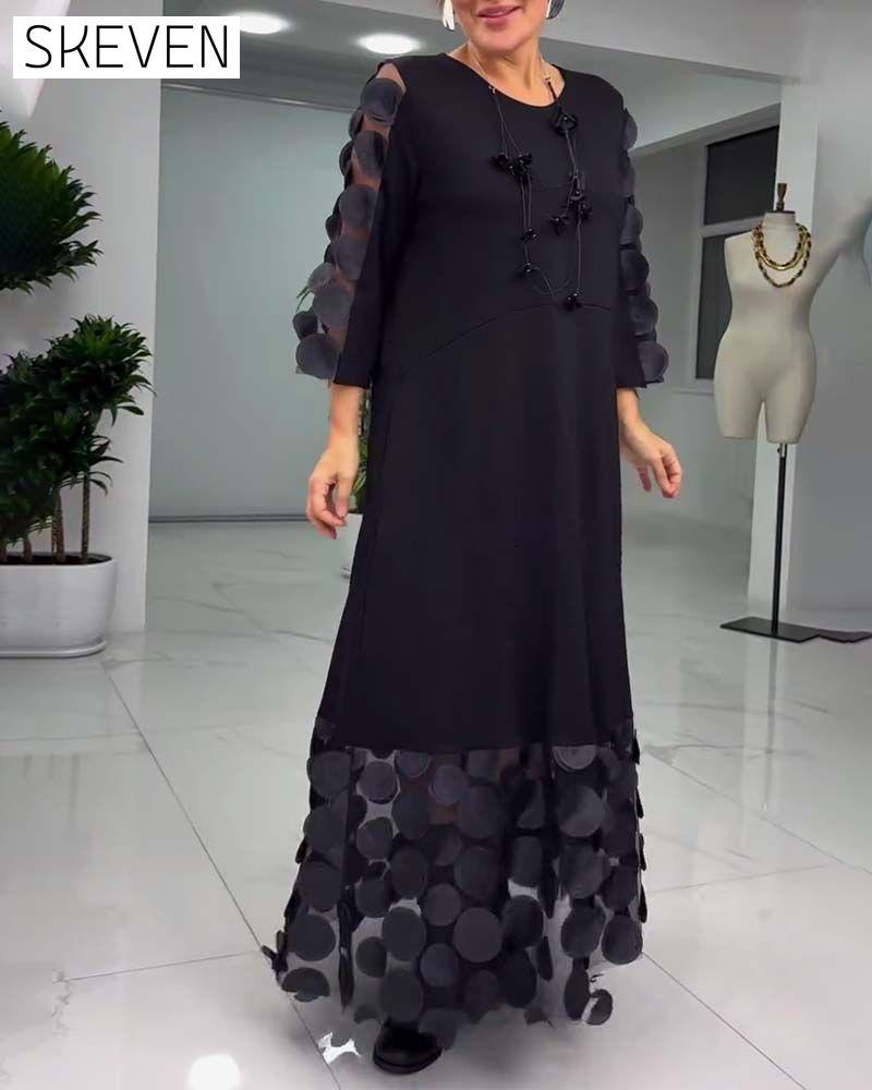 3D-Stickerei-Modekleid