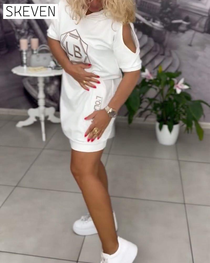 Sportkleid mit Kapuze und Schriftzugaufdruck