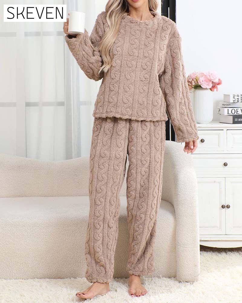 Solid Color Homewear Pajama Set