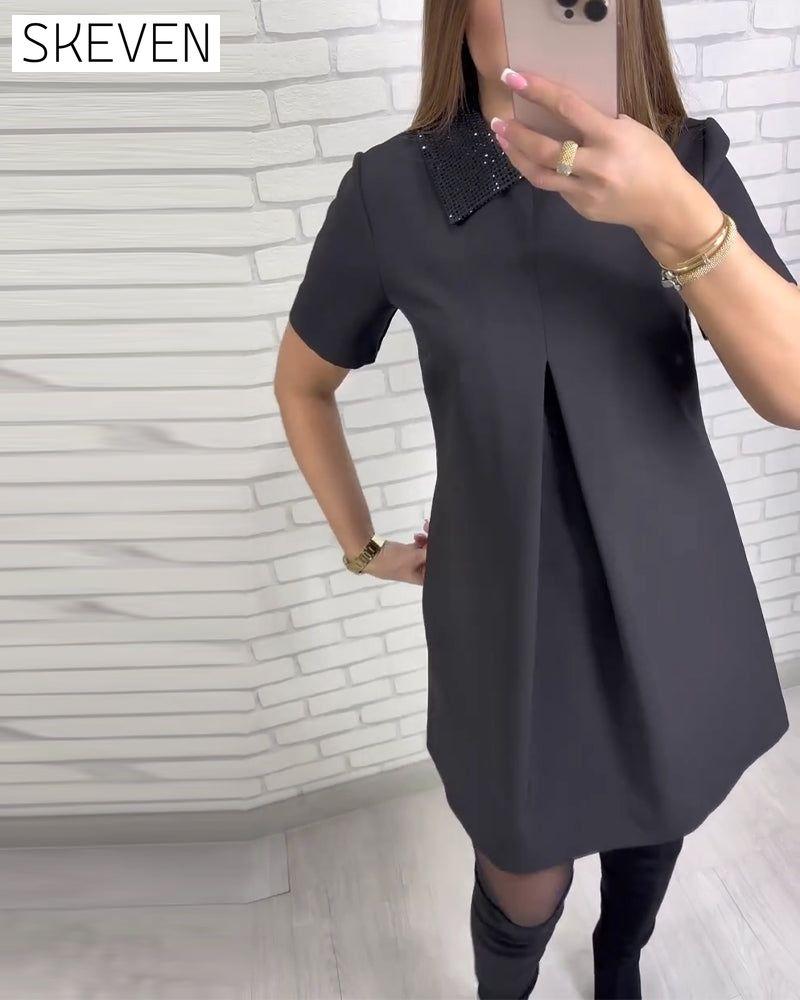 Robe à col Claudine tendance