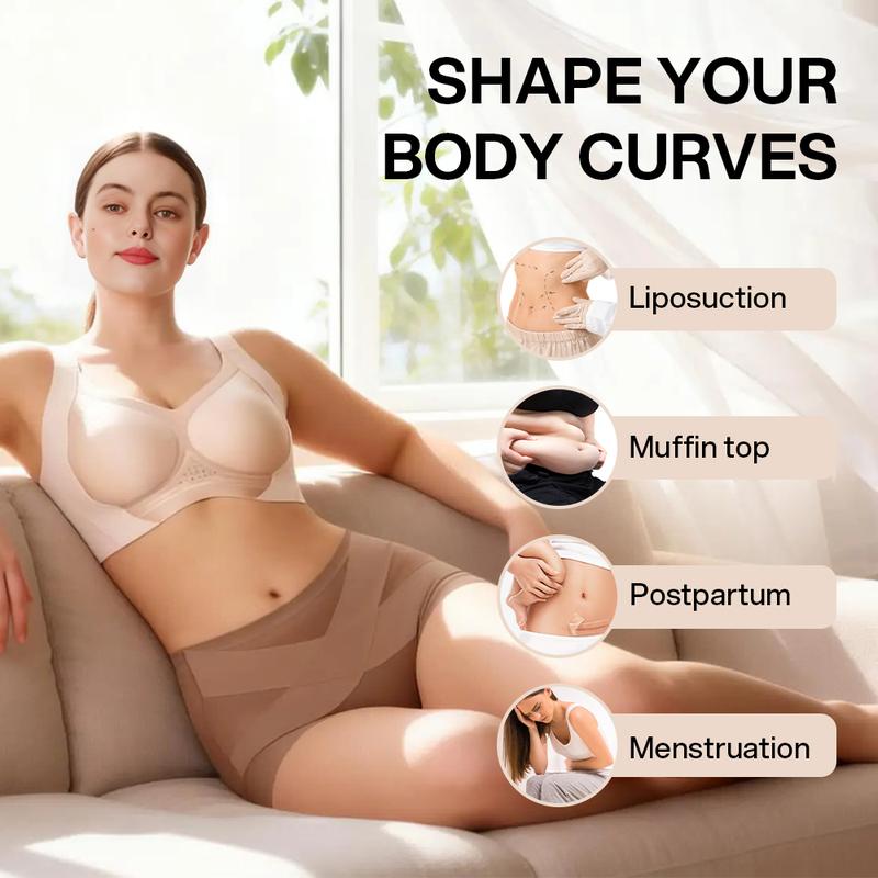 💖💖Last Day-Buy 1 Get 3 Packs💖Plus-Size High-Waist Cross Tummy Control Panties