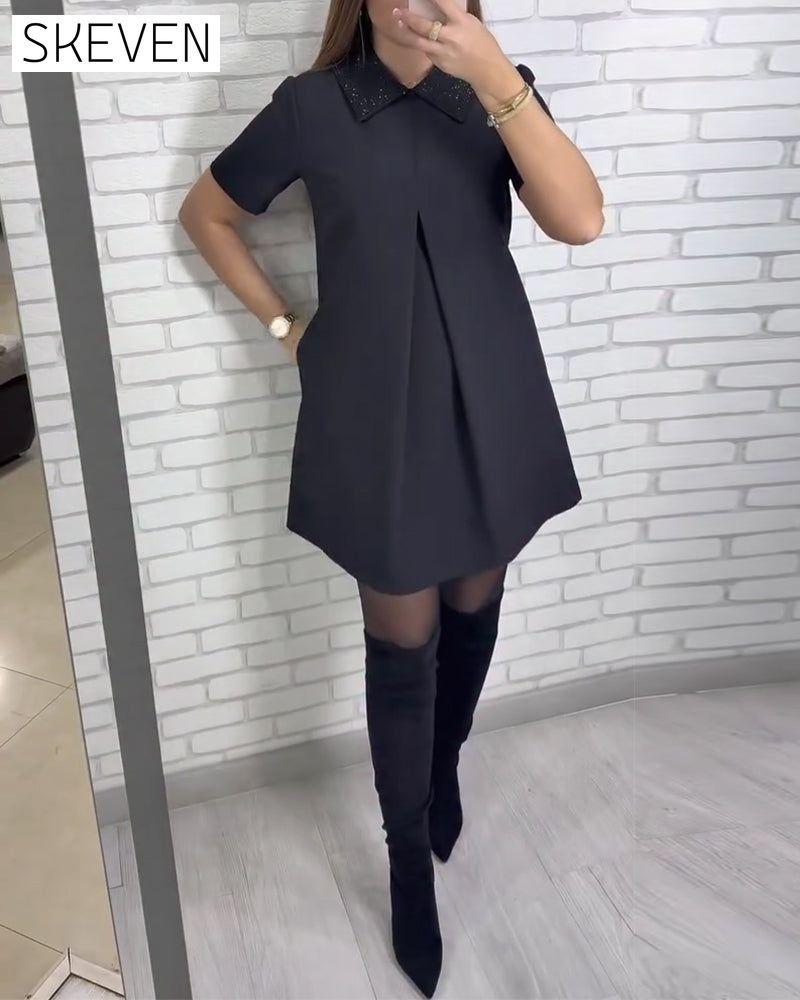 Robe à col Claudine tendance