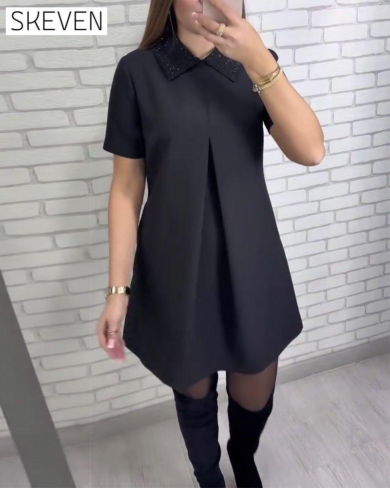 Robe à col Claudine tendance