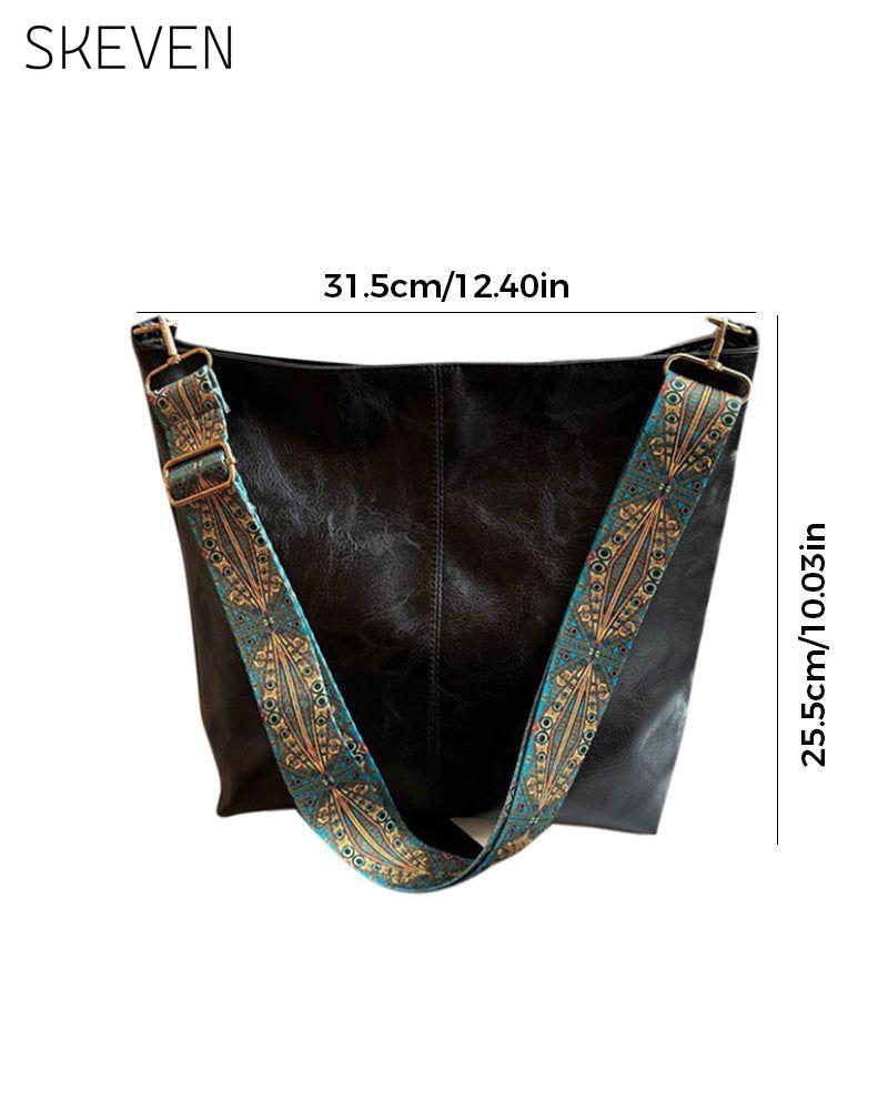 Sac seau vintage à bandoulière grande capacité