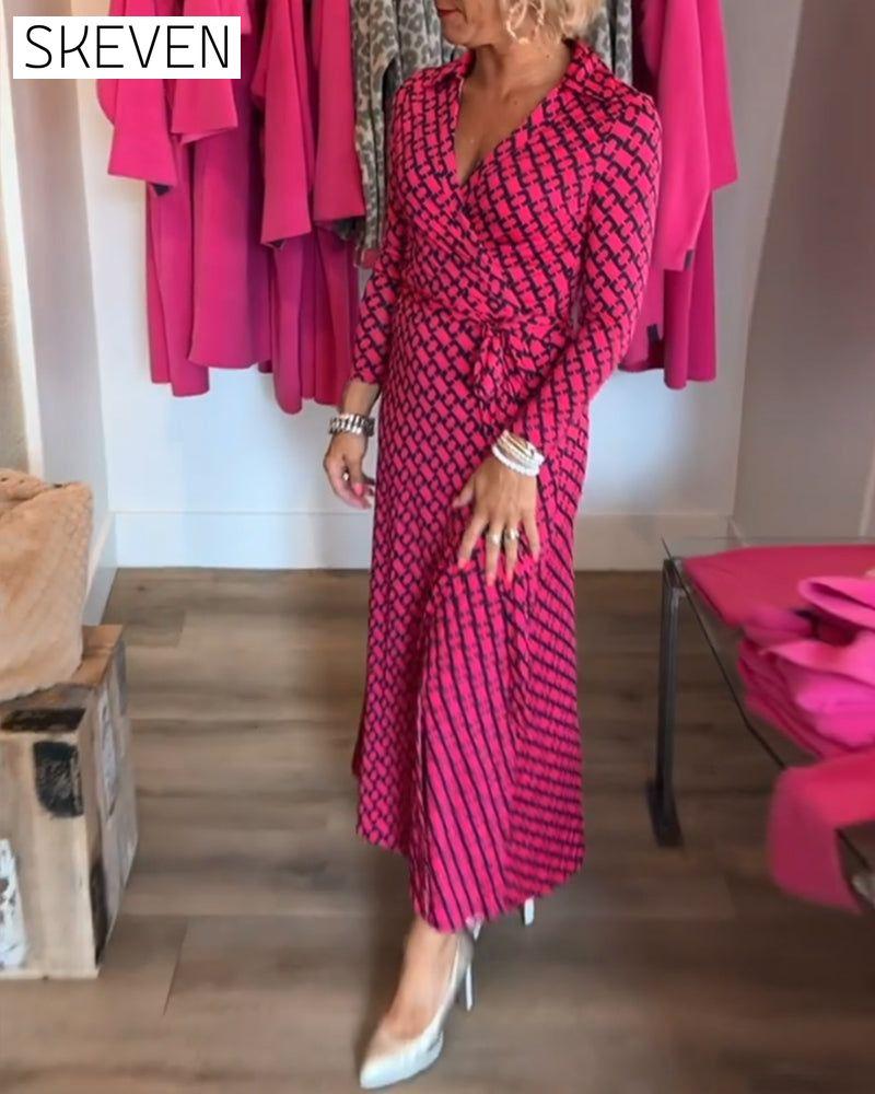 Elegant V Neck Maxi Dress