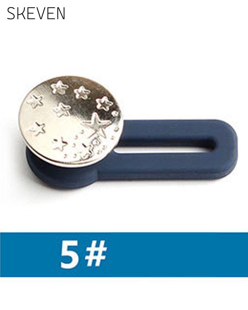 Bouton d'extension de taille en métal à ressort pour jeans