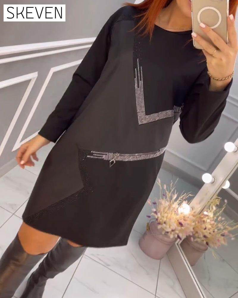 Künstlerisches Farbblockkleid