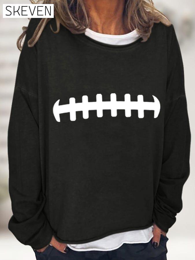 Women's Football Lover Casual Long-Sleeve T-Shirt