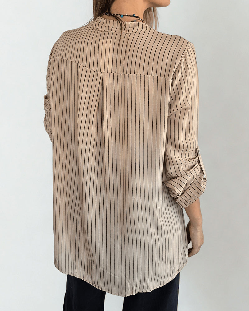 Fashion Sequin Stripe Shirt