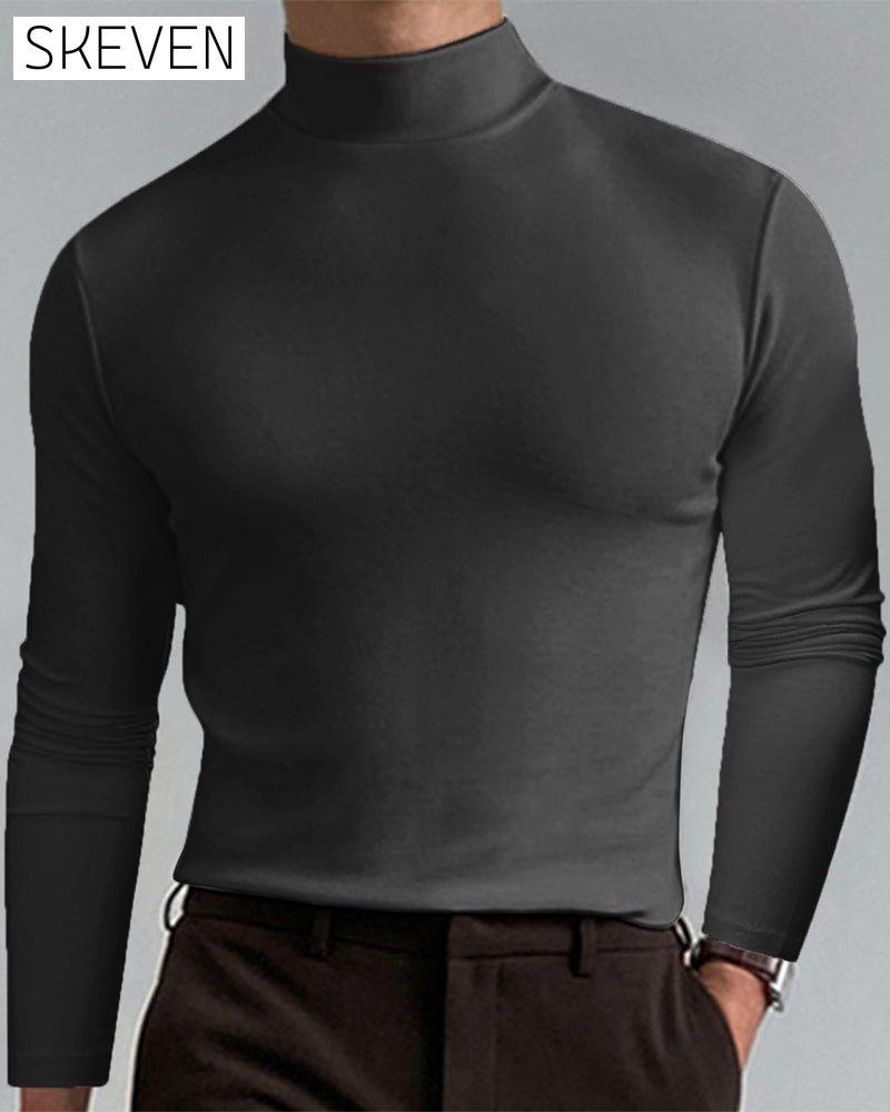 Herren-Langarmshirt mit schmalem Ausschnitt