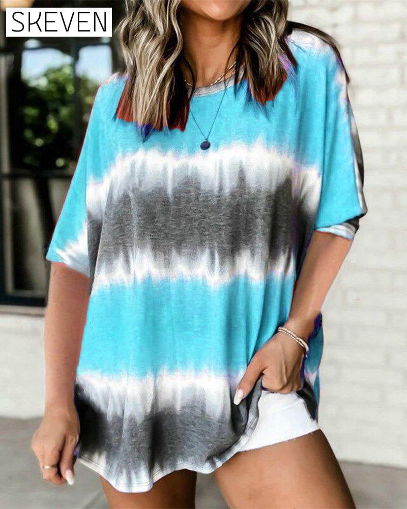 Tie Dye T-shirt with Short Sleeves