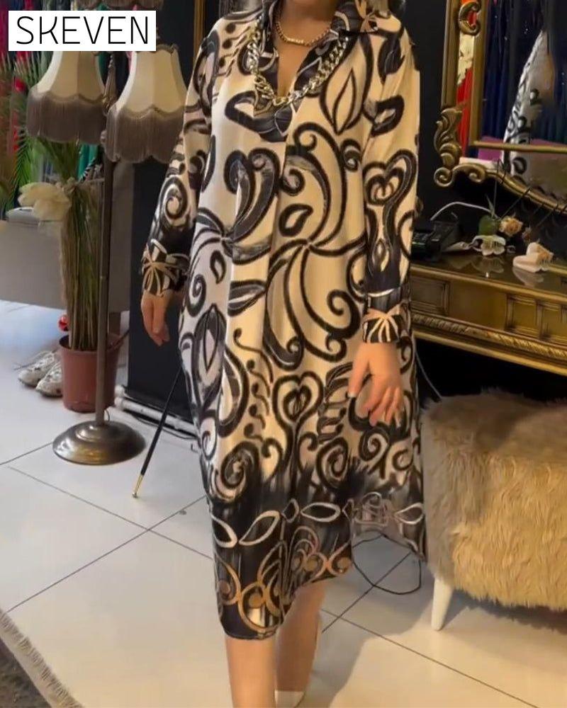 robe imprimée ample et élégante