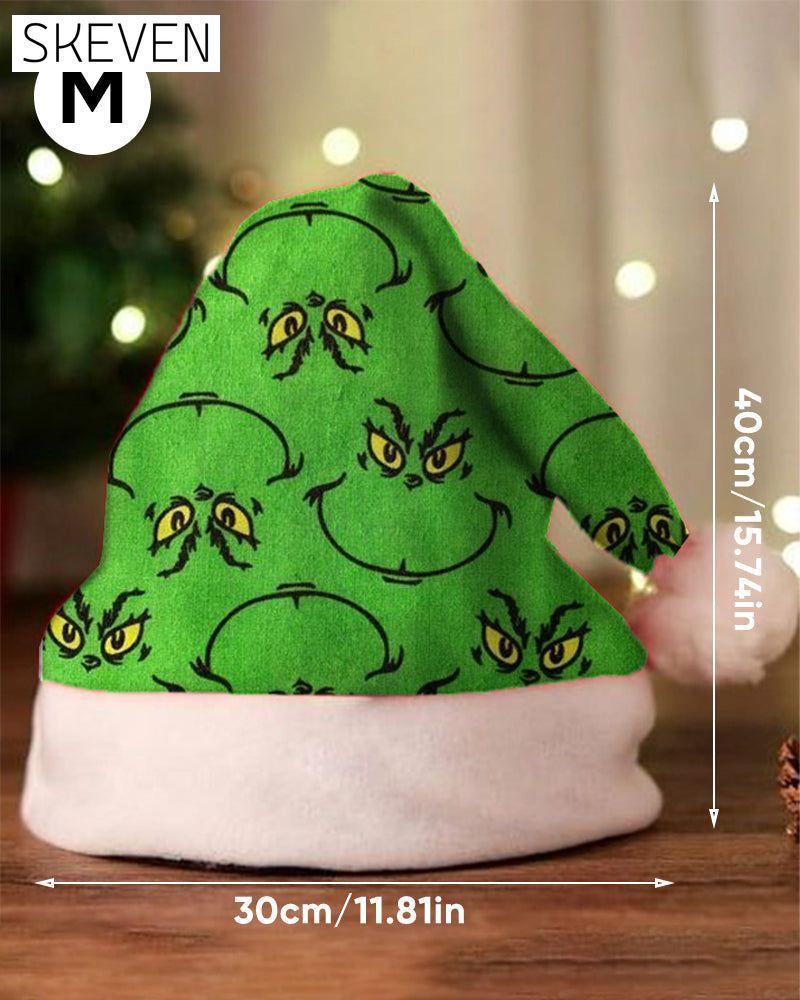 Unisex christmas print plush hat