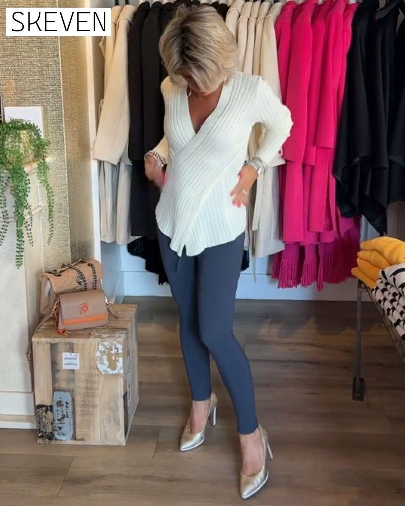 Solid color sexy knitwear