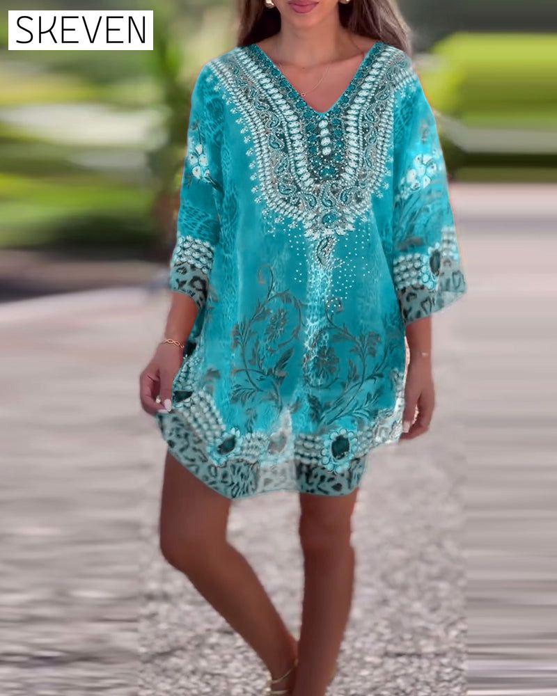 Ethnic Print Blouse