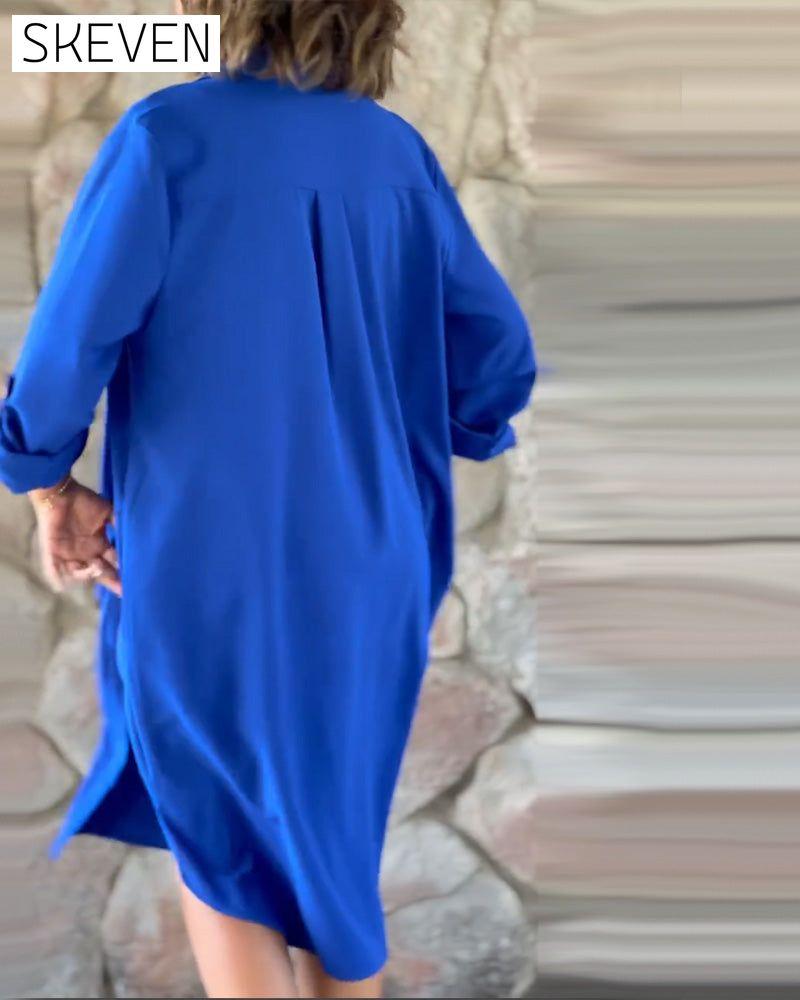 Langarmshirt in Unifarbe