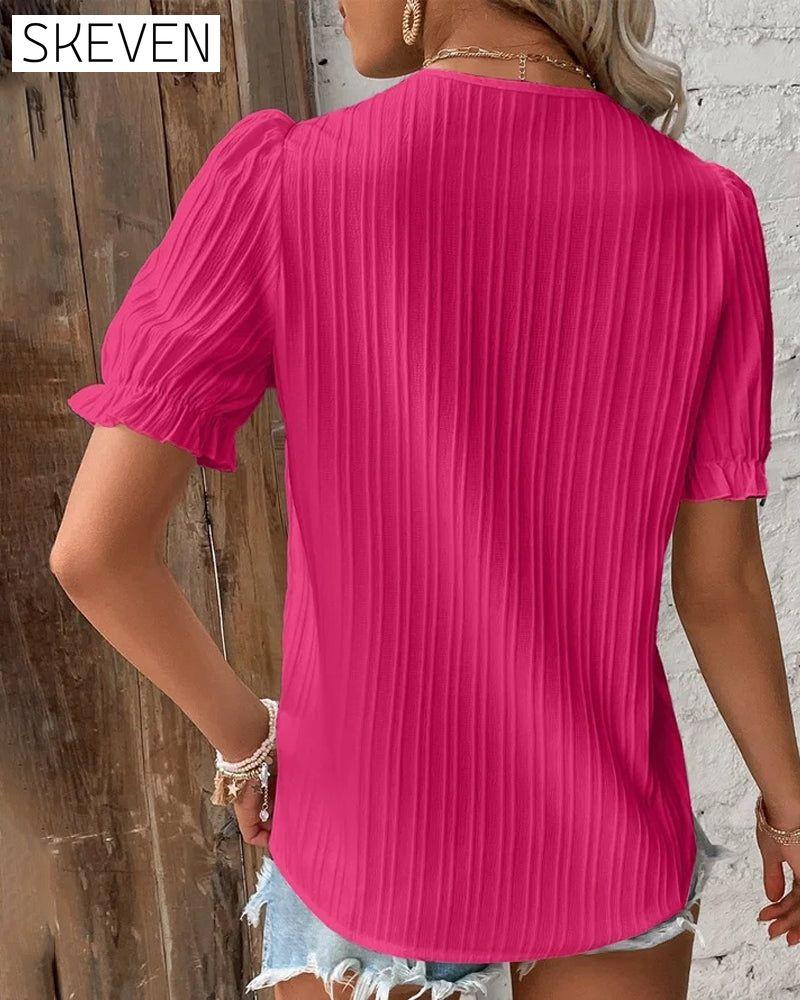 Elegantes Spitzentop mit V-Ausschnitt