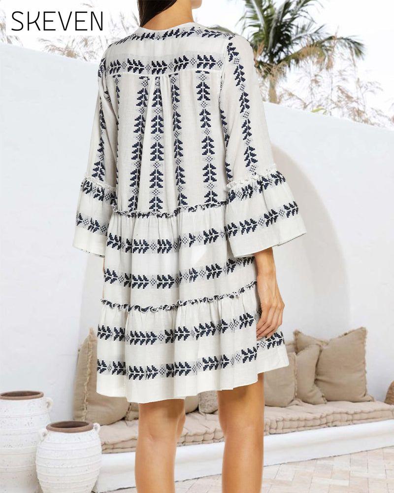 Fashion print elegant short dress