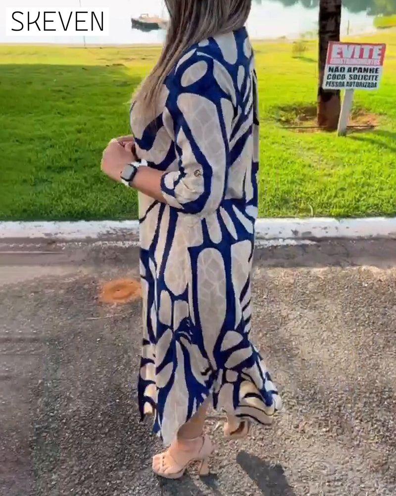 Fashion print shirt dress 23BF Casual Dresses Spring Summer