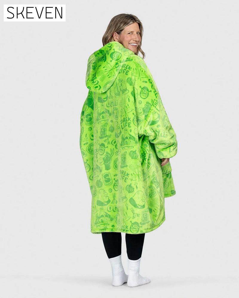 Cute Shrek Printed Loose Blanket Hoodie 2024 f/w Blanket Hoodies